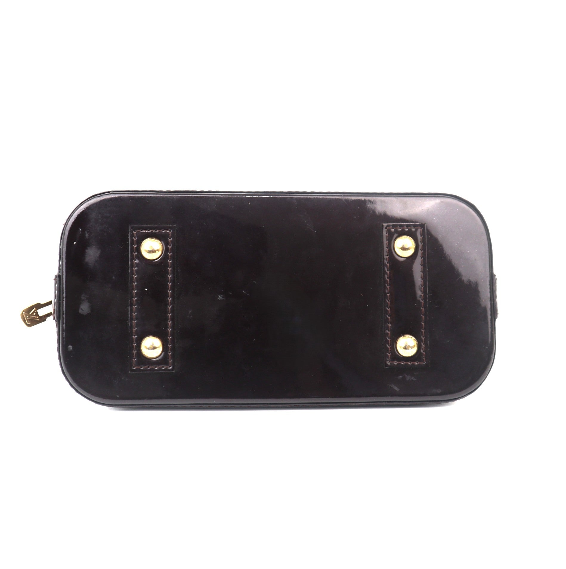 C1106 Louis Vuitton Amarante Monogram Vernis Alma BB Bag -Pre Owned