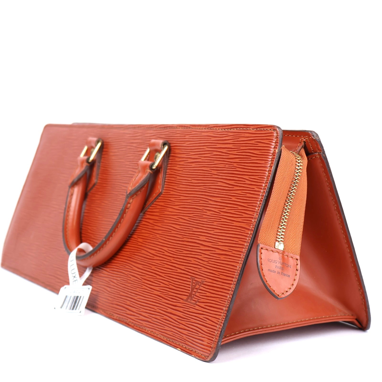 J1361 Louis Vuitton Rust brown Epi Leather Sac Triangle Tricot Bag- Pre Owned
