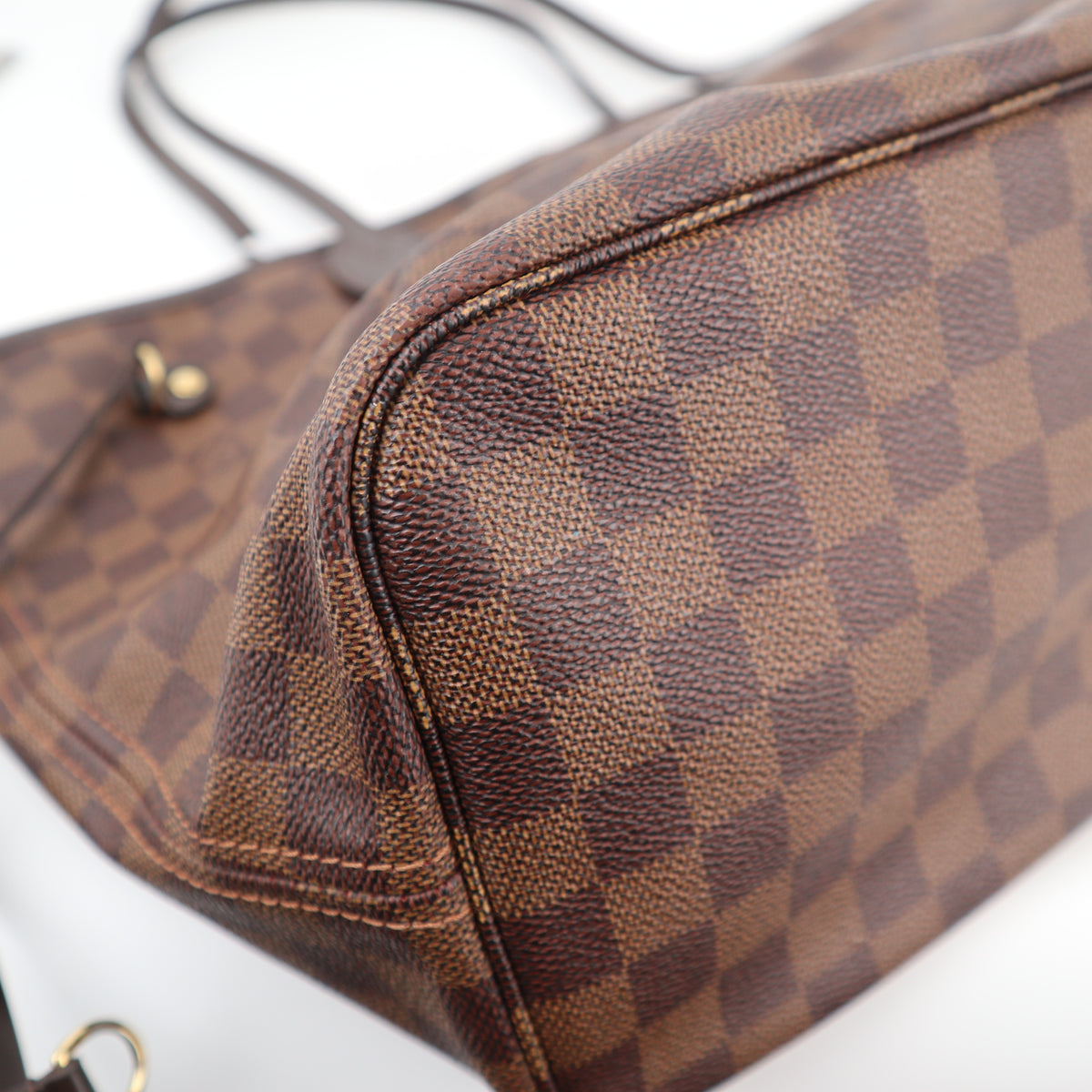 C2550R Louis Vuitton Tote Bag Neverfull MM | Pre-Owned Excellent White / Blue Damier Azur Canvas