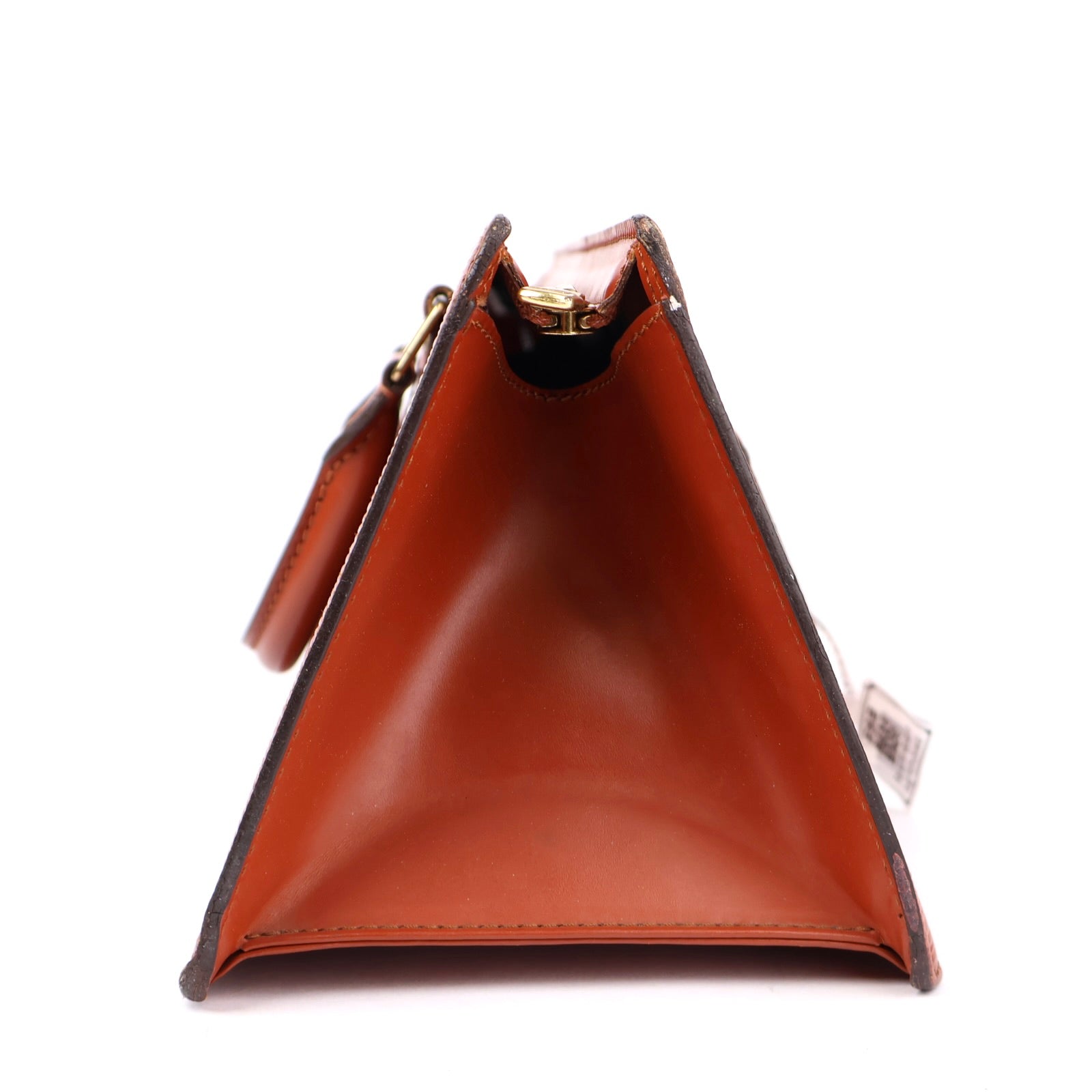 J1361 Louis Vuitton Rust brown Epi Leather Sac Triangle Tricot Bag- Pre Owned