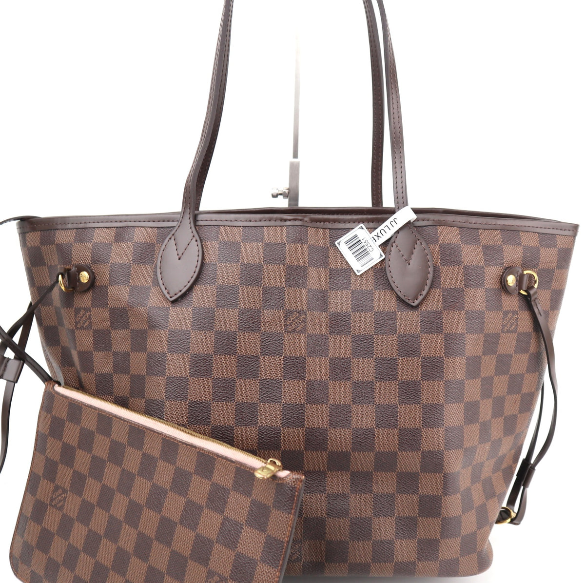 C2551R Louis Vuitton Tote Bag Neverfull MM | Pre-Owned Excellent White / Blue Damier Azur Canvas