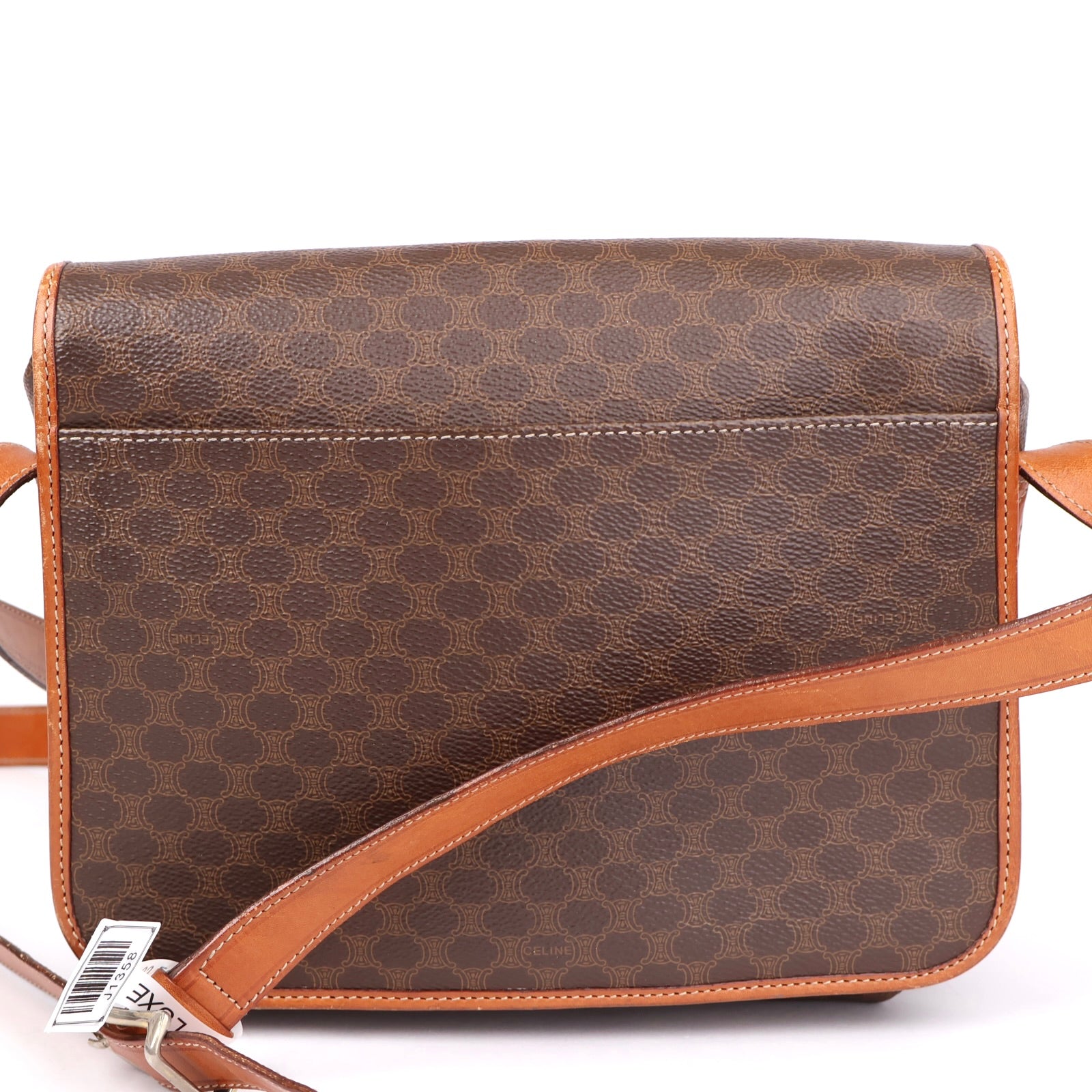 J1358 Céline Macadam Shoulder Bag Brown Leather- Pre Owned