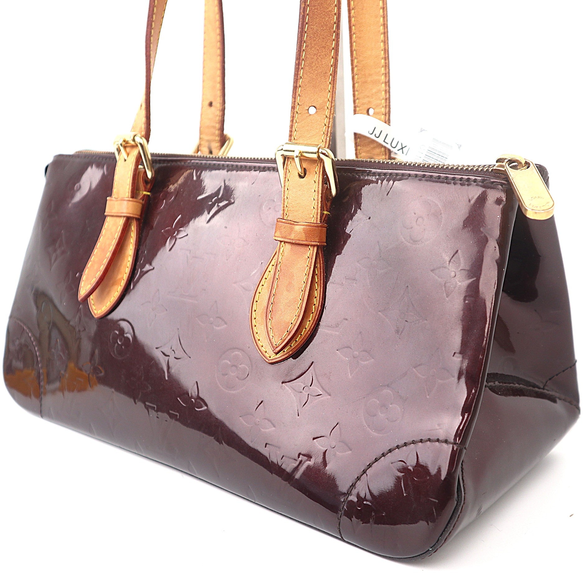 C1108 Louis Vuitton Amarante Monogram Vernis Rosewood Avenue Shoulder Bag-Pre Owned