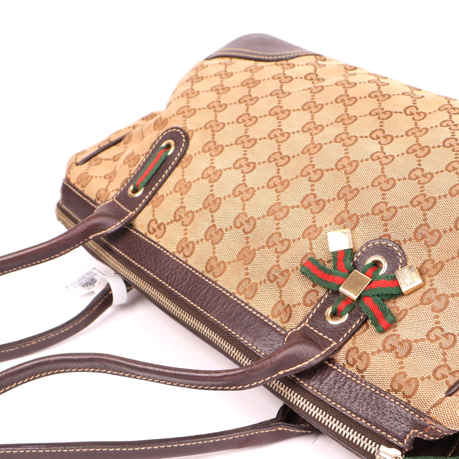 J1356 Gucci Beige GG Canvas Princy XL Tote Bag- Pre Owned