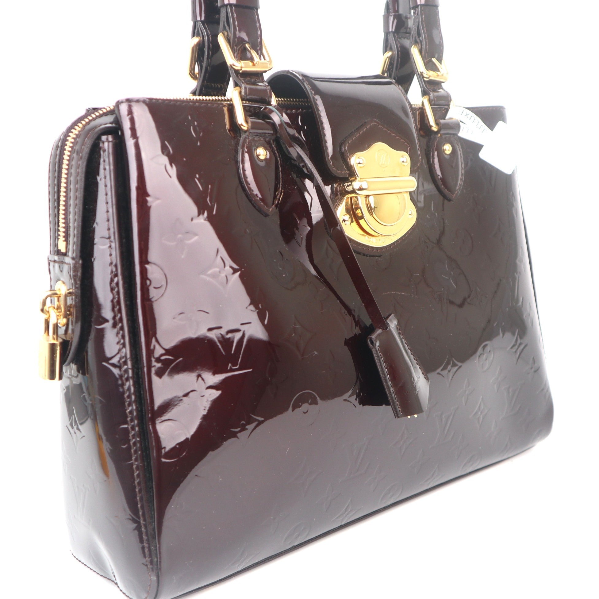 C1109 Louis Vuitton Amarante Monogram Vernis Melrose Avenue Bag-Pre Owned