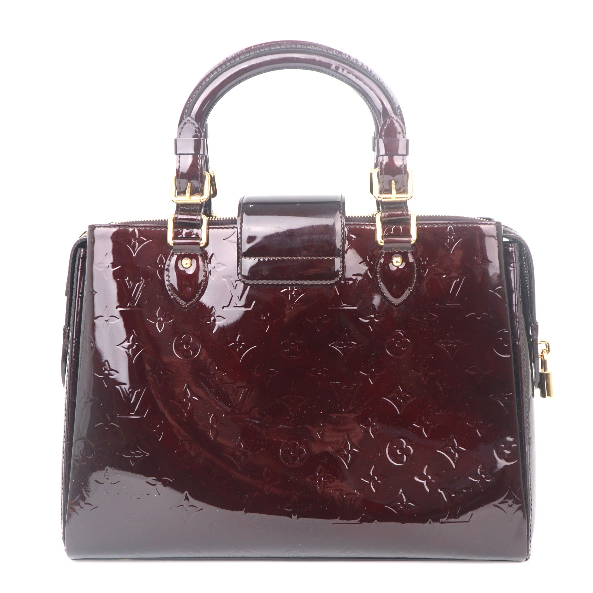 C1109 Louis Vuitton Amarante Monogram Vernis Melrose Avenue Bag-Pre Owned