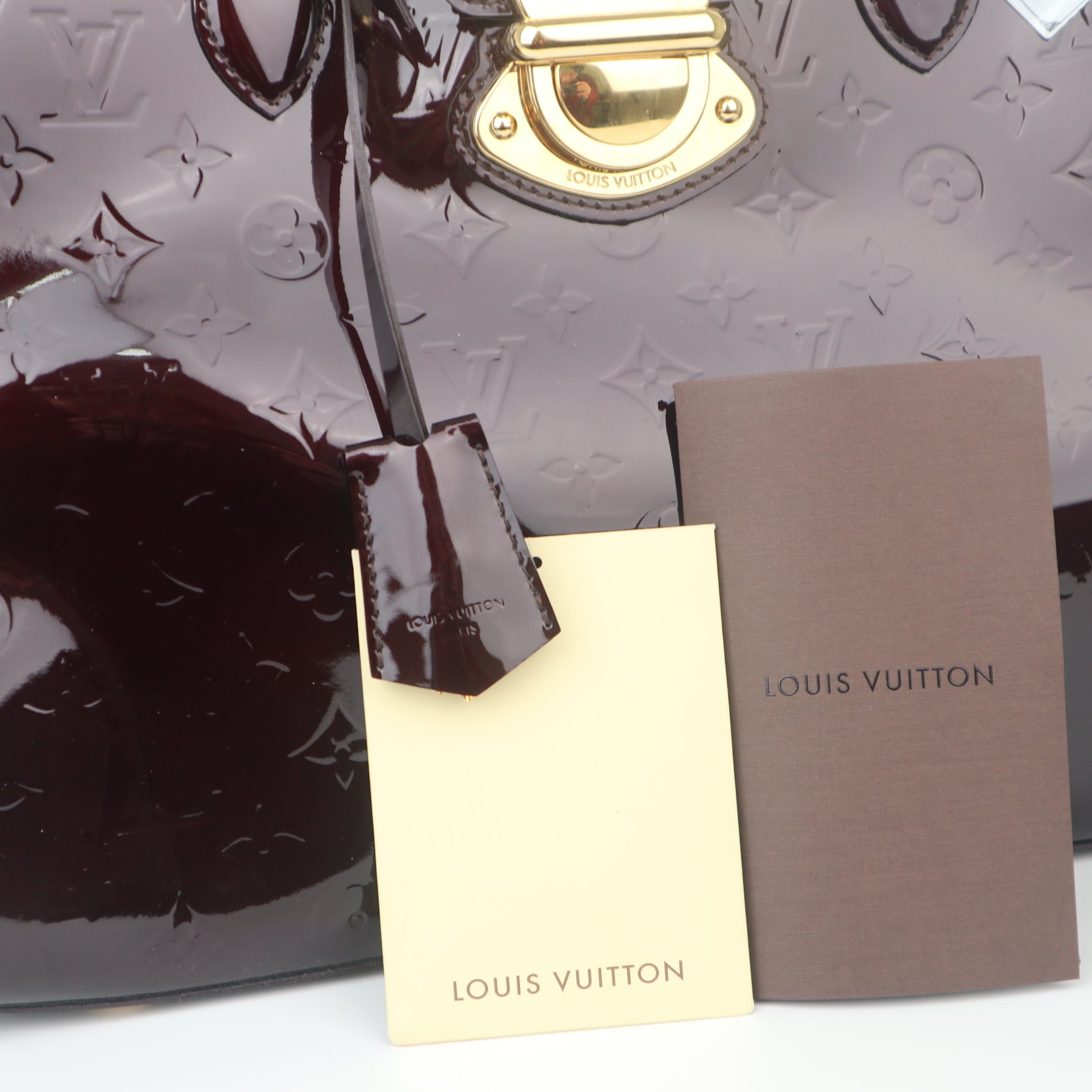C1109 Louis Vuitton Amarante Monogram Vernis Melrose Avenue Bag-Pre Owned