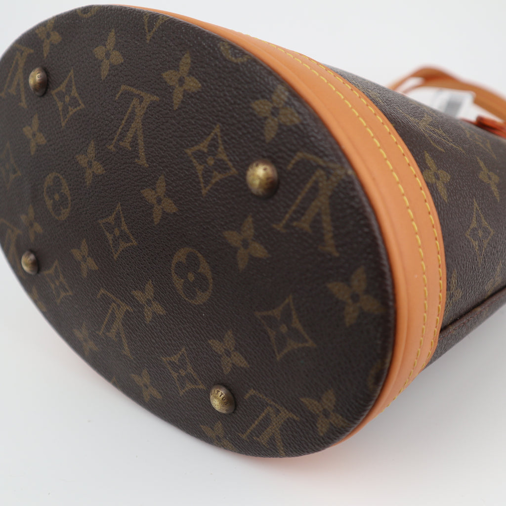 Louis Vuitton Monogram Canvas Petit Bucket Shoulder Bag C1692R | Pre-Owned Very Good Brown Monogram Canvas