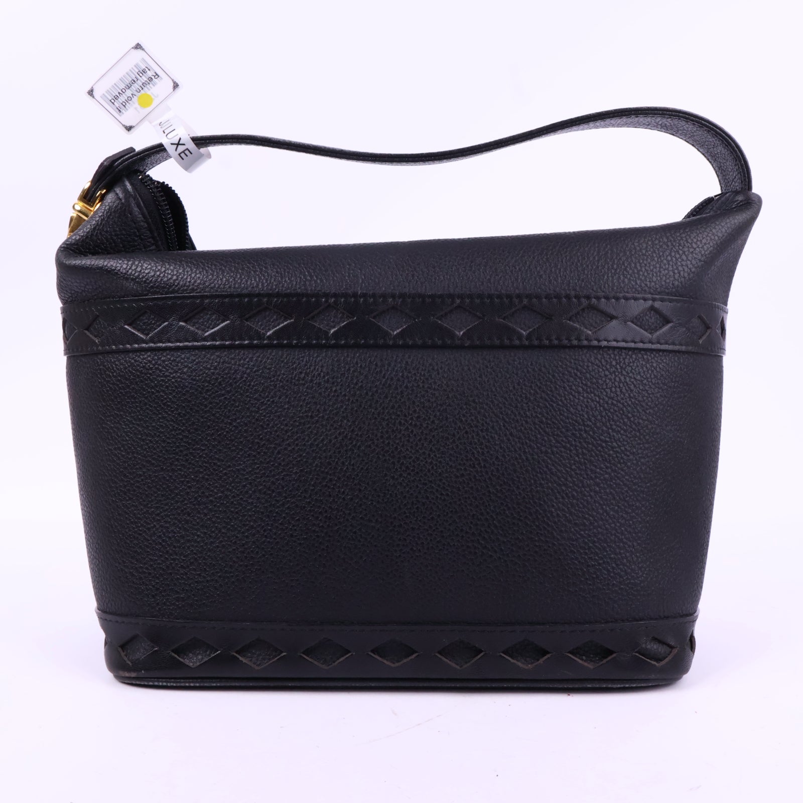 J2951 Saint Laurent Top Handle Bag Black Leather vanity Style hand Bag | Pre-Owned Black Leather