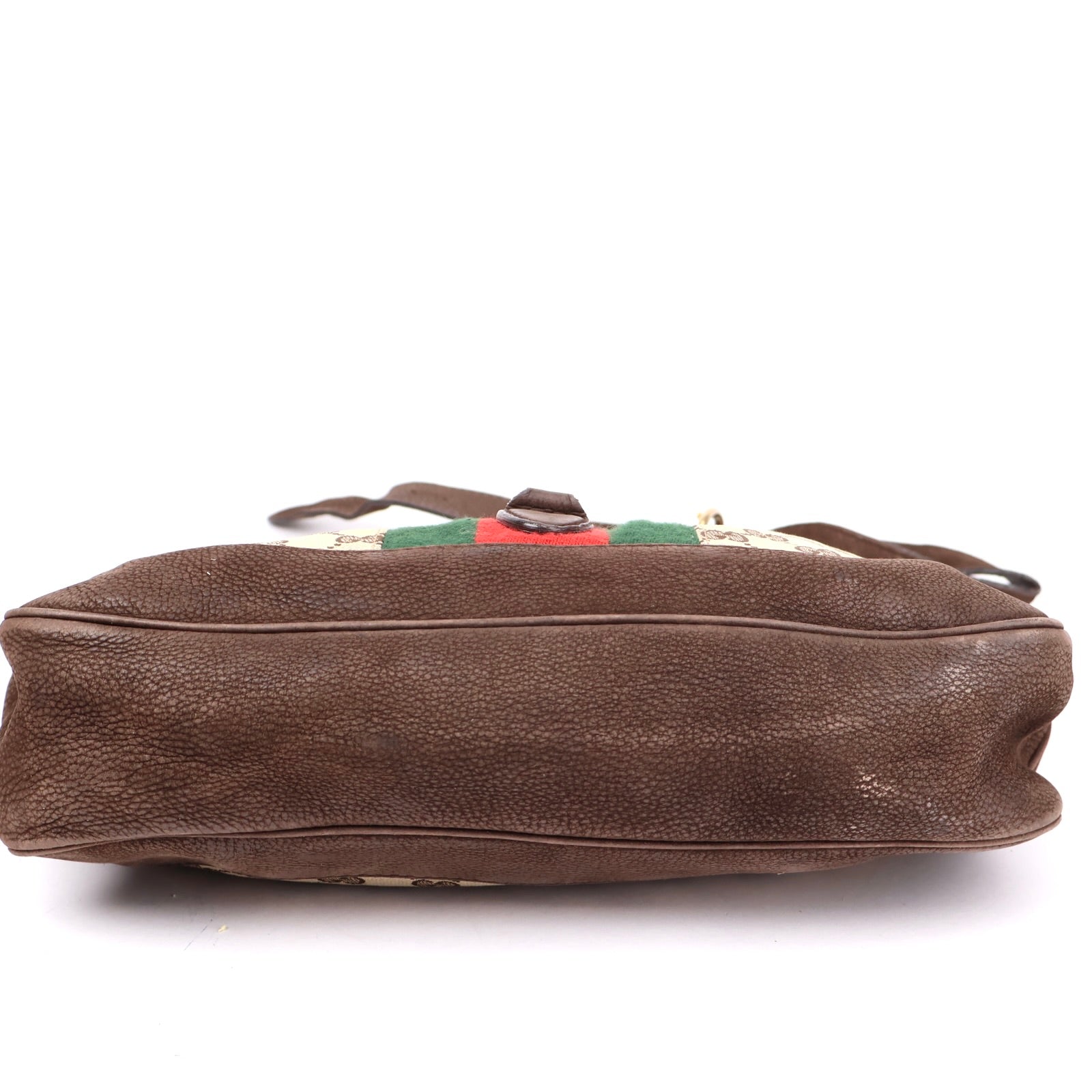 J1353 Gucci Beige/Brown GG Canvas Jackie Shoulder Bag- Pre Owned