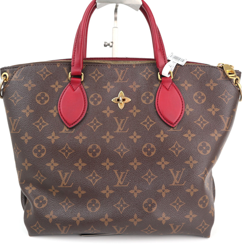 Louis Vuitton Monogram Flower Tote Shoulder Bag C1696 | Pre-Owned Very Good Brown Monogram Canvas