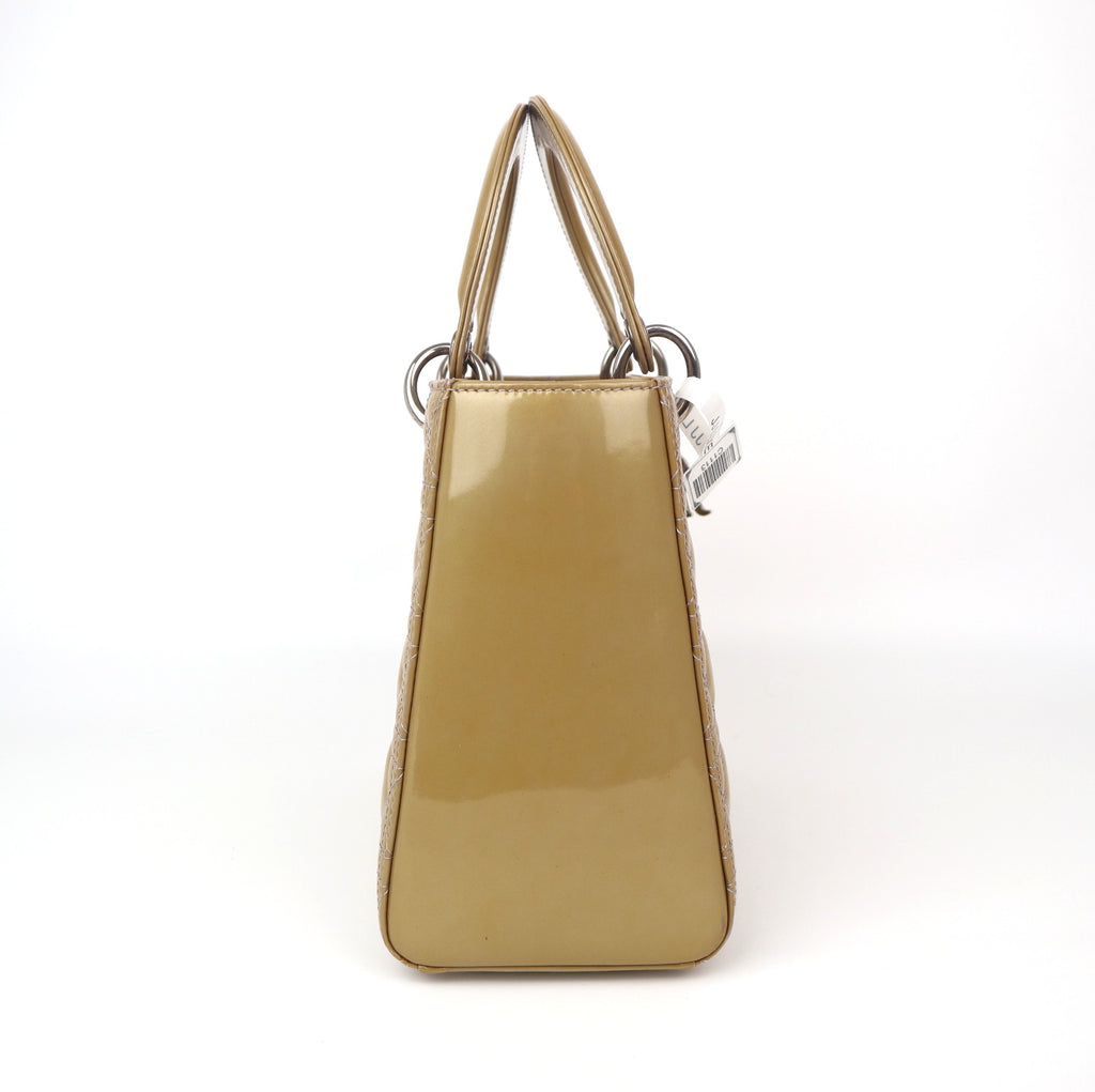 C1113 Christian Dior Patent Cannage Medium Lady Dior – Pre Owned