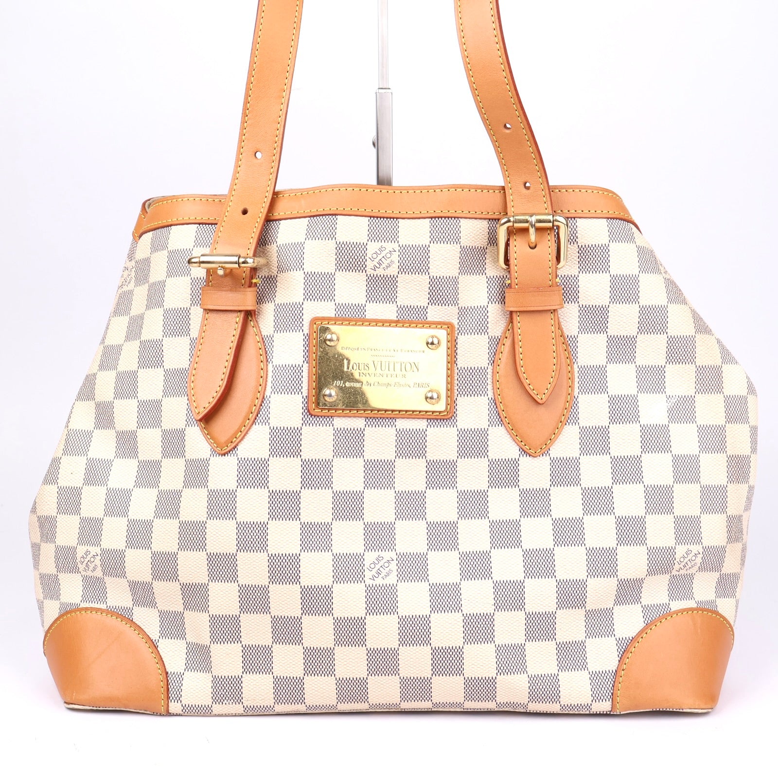 J1354 Louis Vuitton Damier Azur Hampstead Shoulder Bag- Pre Owned
