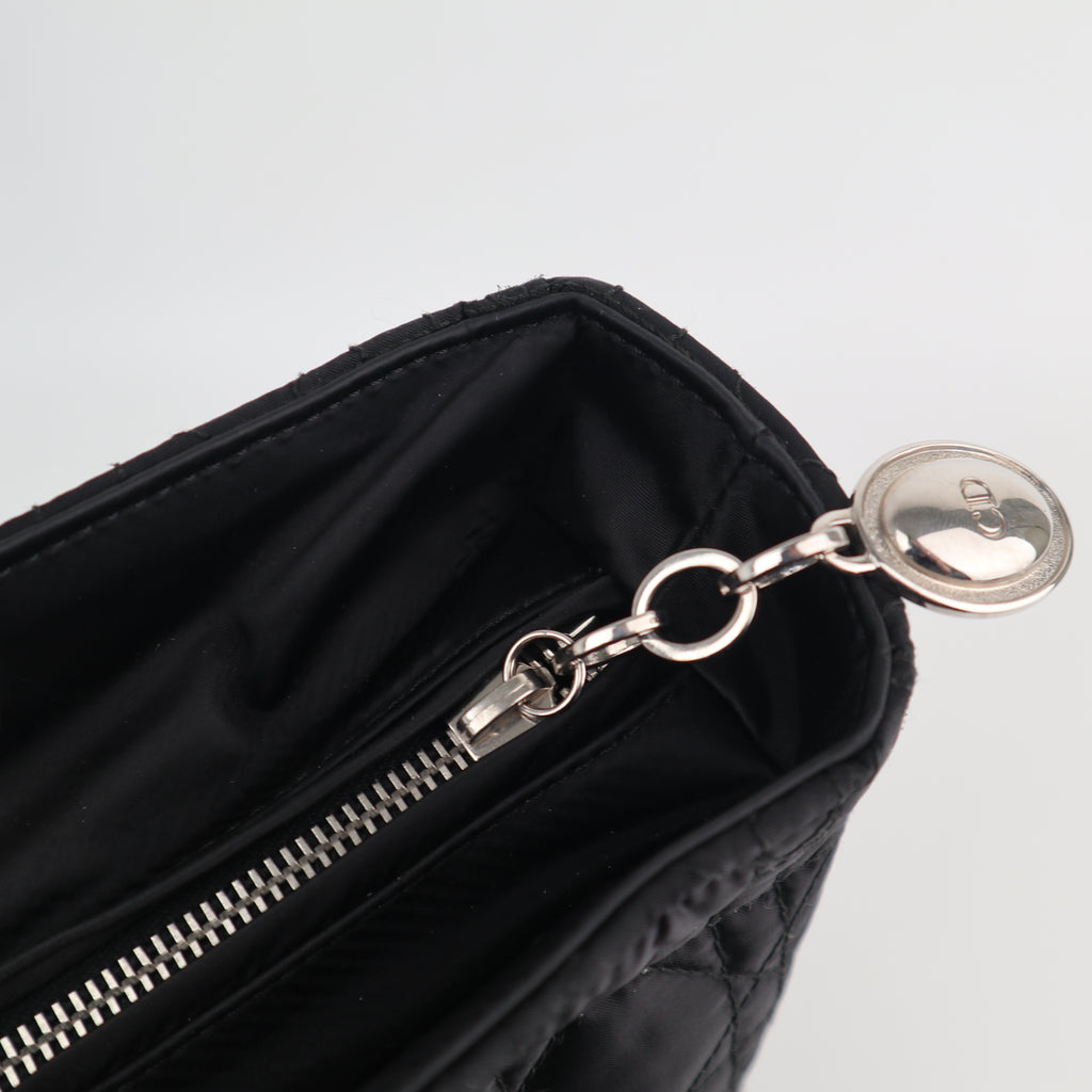 C2562 Christian Dior Tote Bag Lady Dior Nylon Black | Pre-Owned Excellent Black Nylon