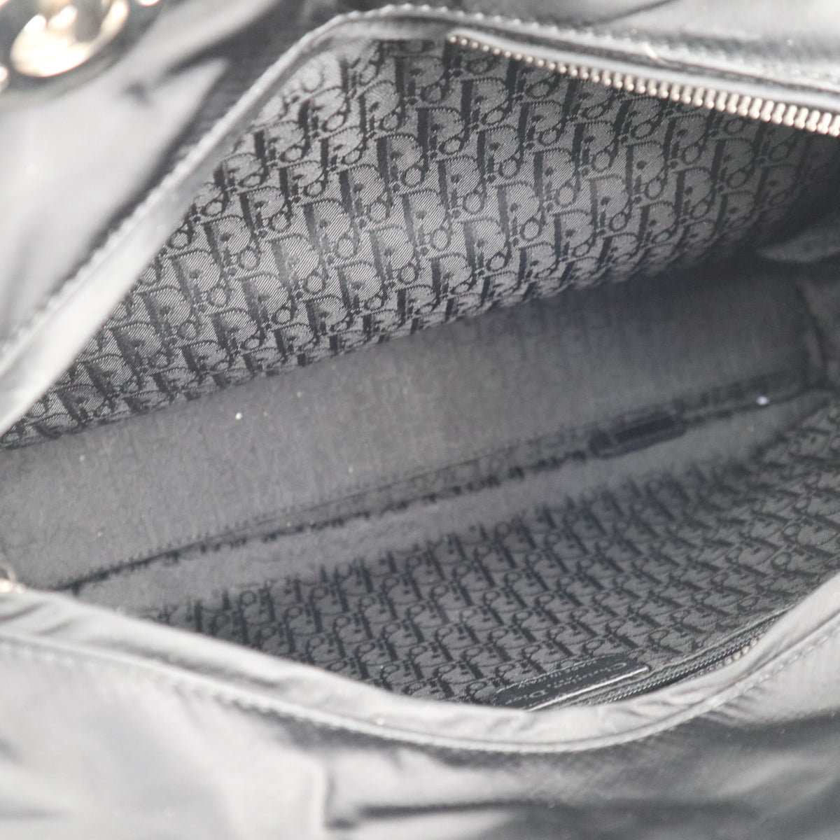 C2562 Christian Dior Tote Bag Lady Dior Nylon Black | Pre-Owned Excellent Black Nylon