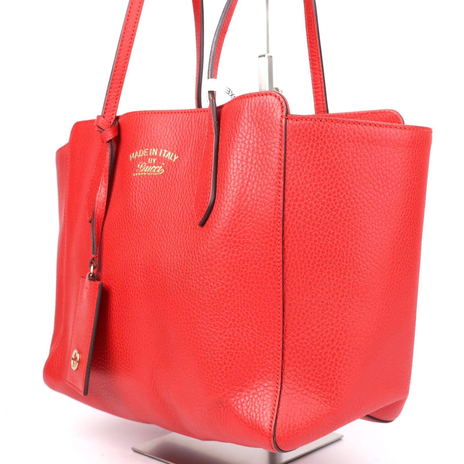 J1345 Gucci Medium Leather Swing Tote Bag- Pre Owned