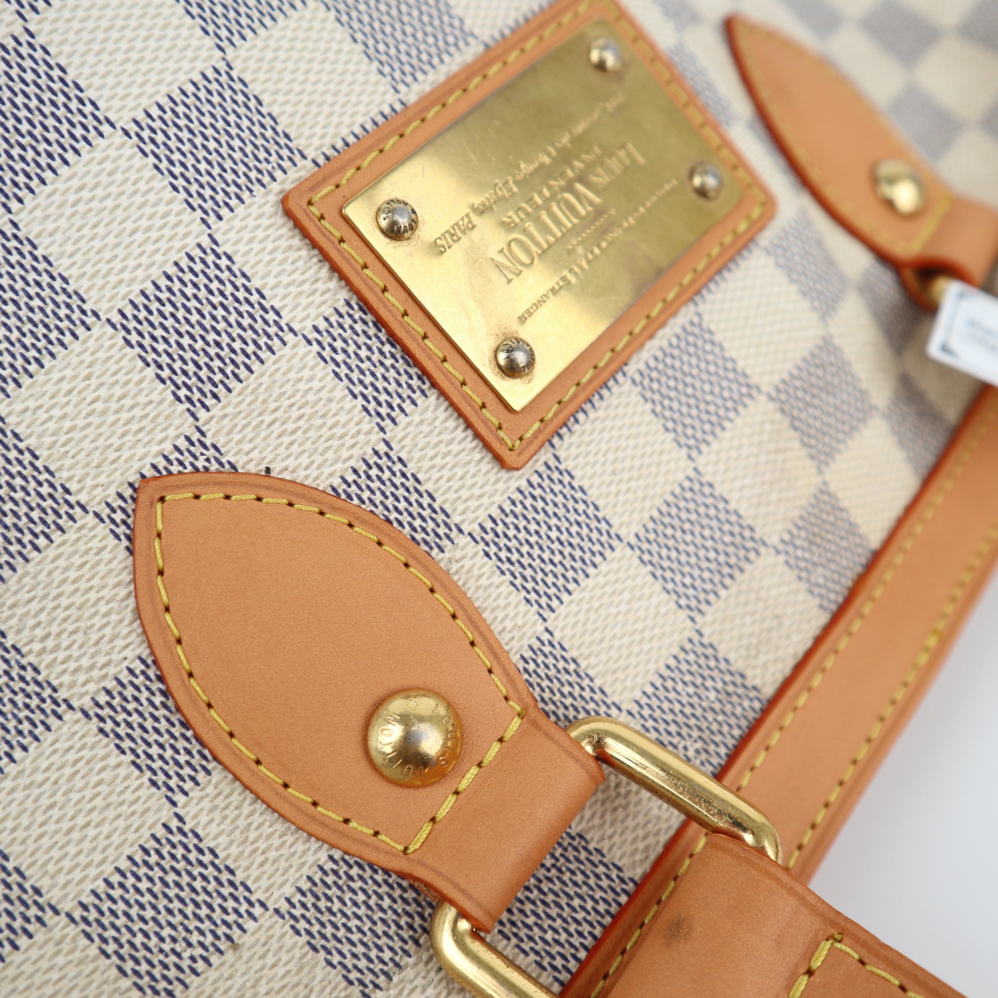 Louis Vuitton Hampstead PM Damier Azur Shoulder Bag C1700R | Pre-Owned Excellent Brown Damier Canvas