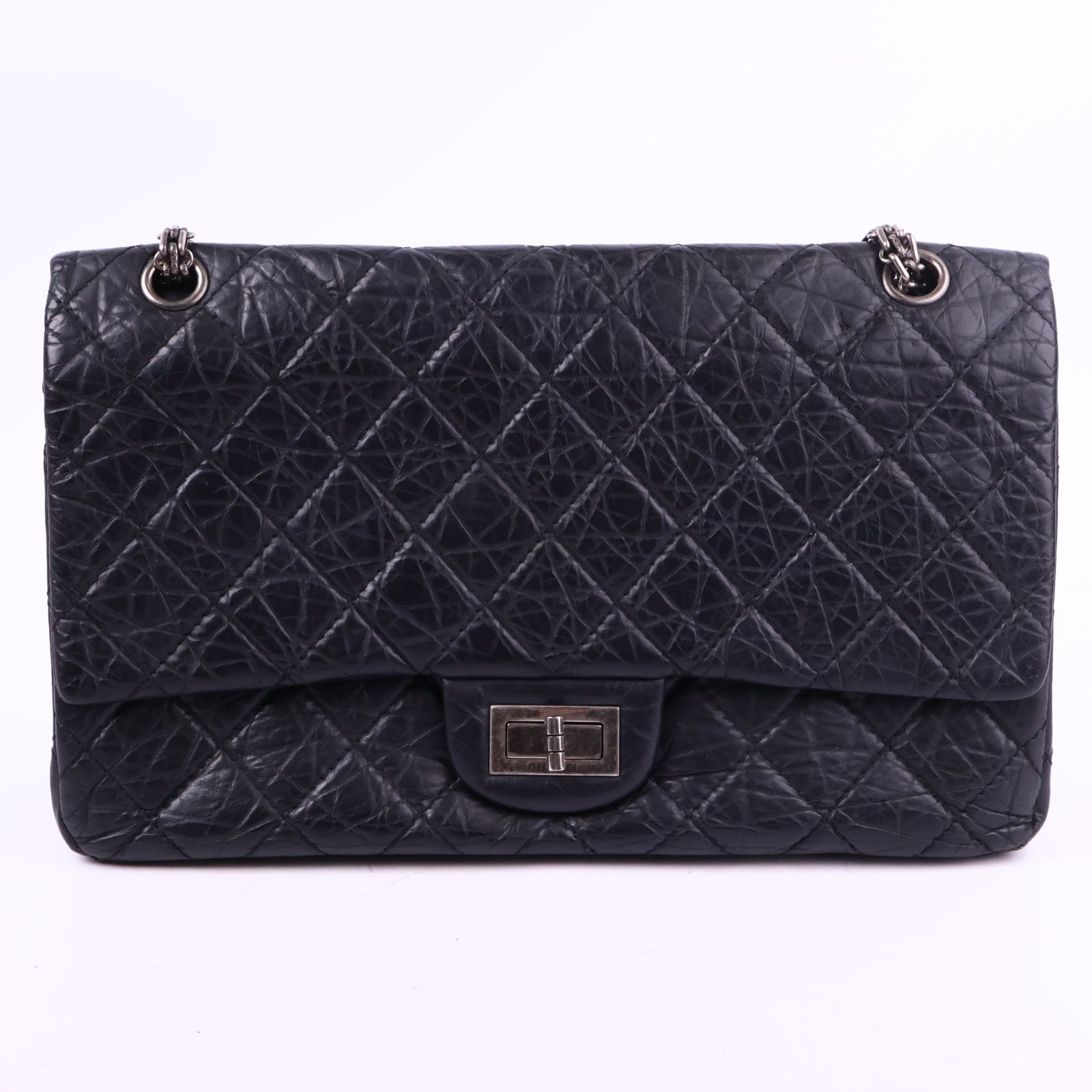 J3753 Chanel Shoulder Bag 2.55 Reissue Maxi Double Flap Bag | Pre-Owned Leather