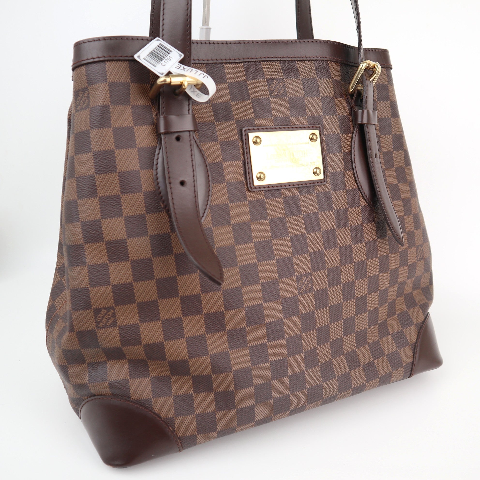Louis Vuitton Hampstead GM Damier Ebene Shoulder Bag C1701R | Pre-Owned Excellent Brown Damier Ebene Canvas