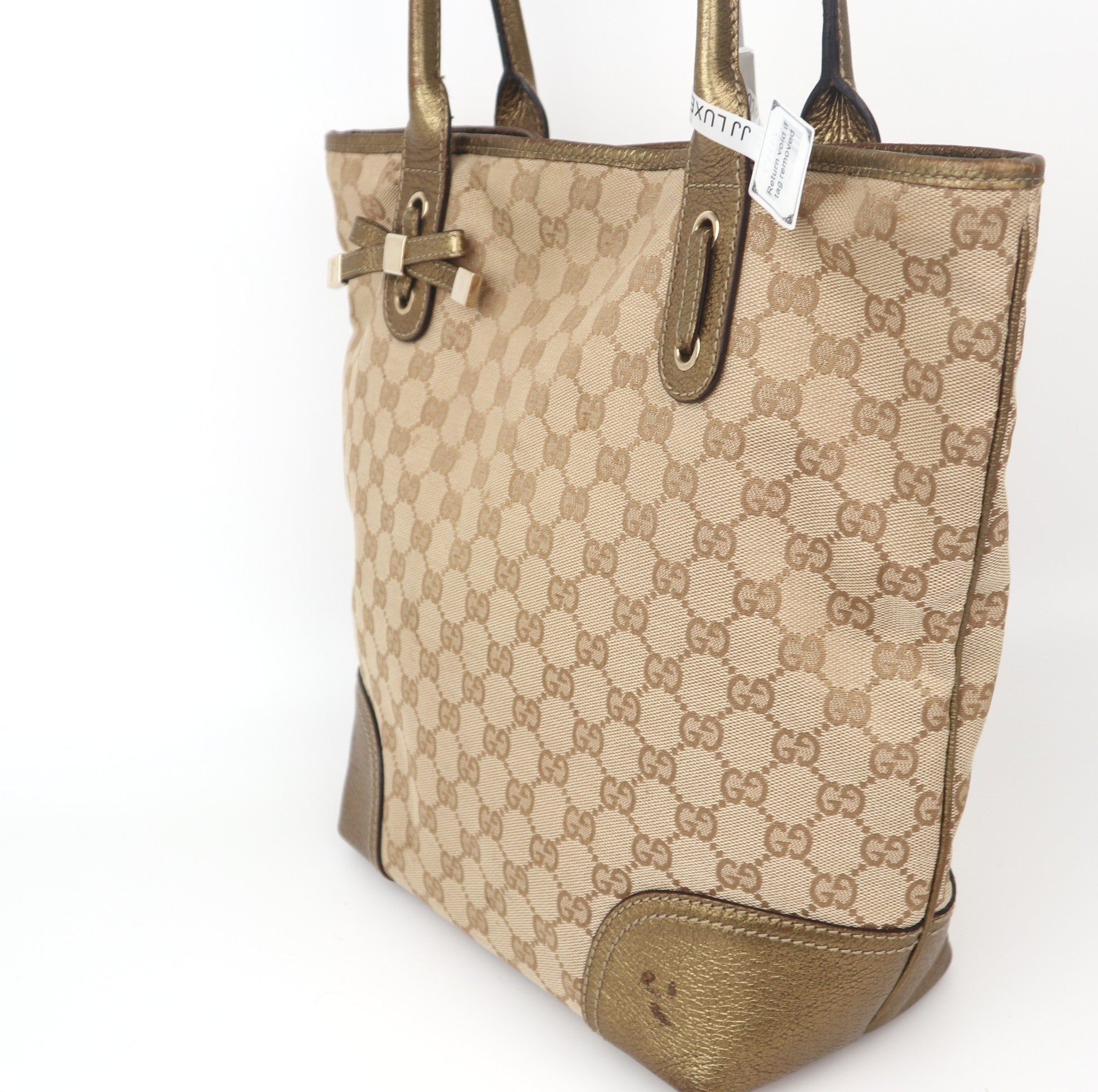 C1117 Gucci GG Canvas Princy Tote Bag-Pre Owned