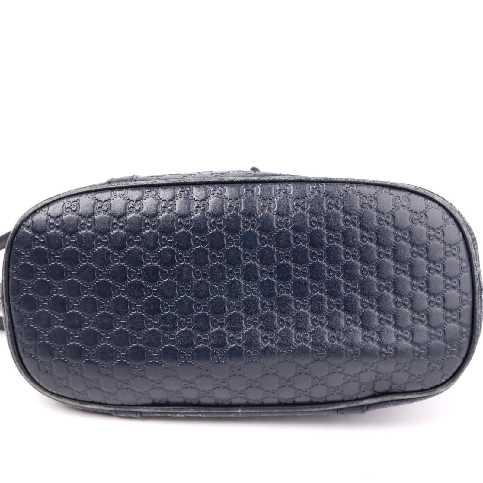 J1340 Gucci Black Microguccissima Leather Dome Bag- Pre Owned