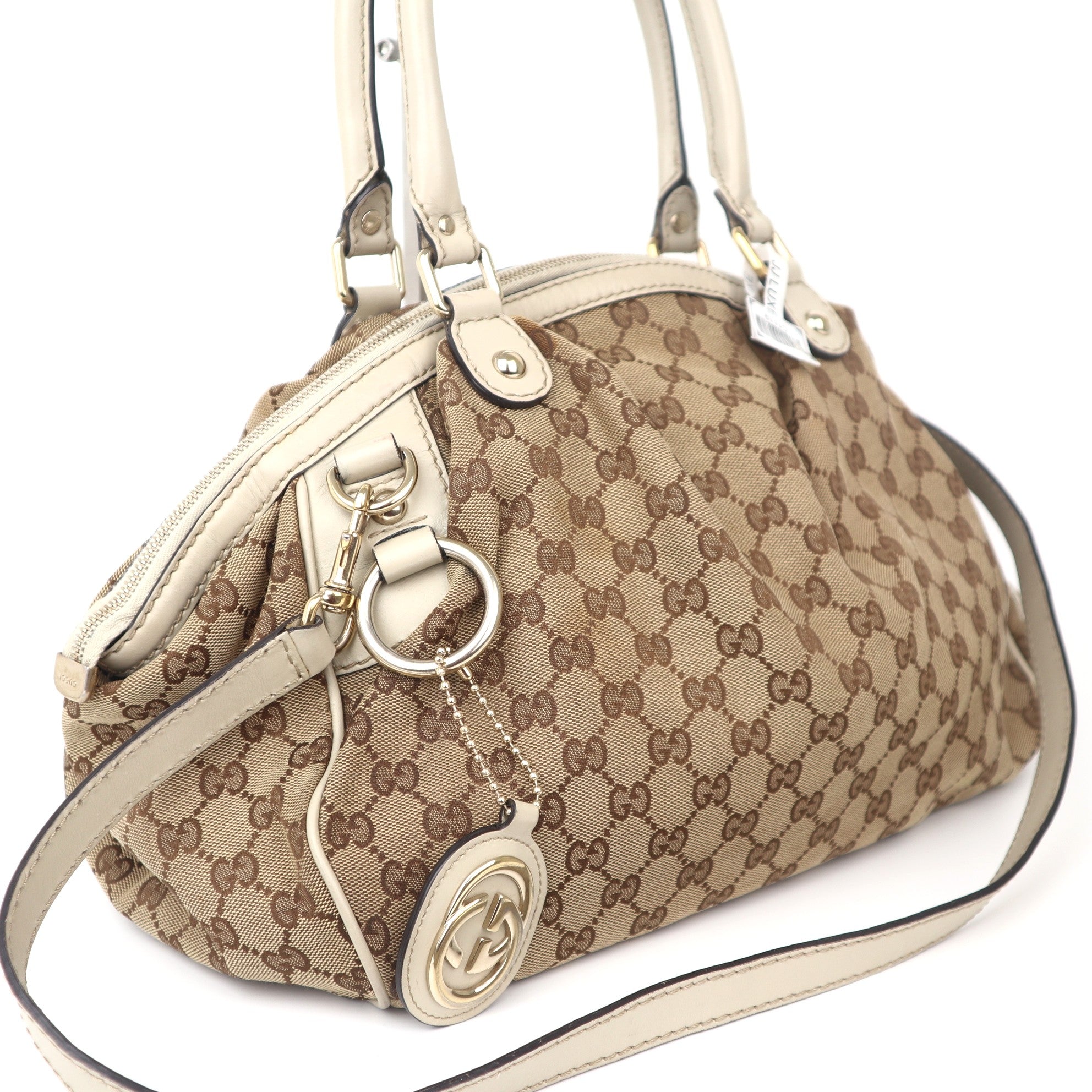 C1119 Gucci Monogram Canvas Sukey Dome Bag-Pre Owned