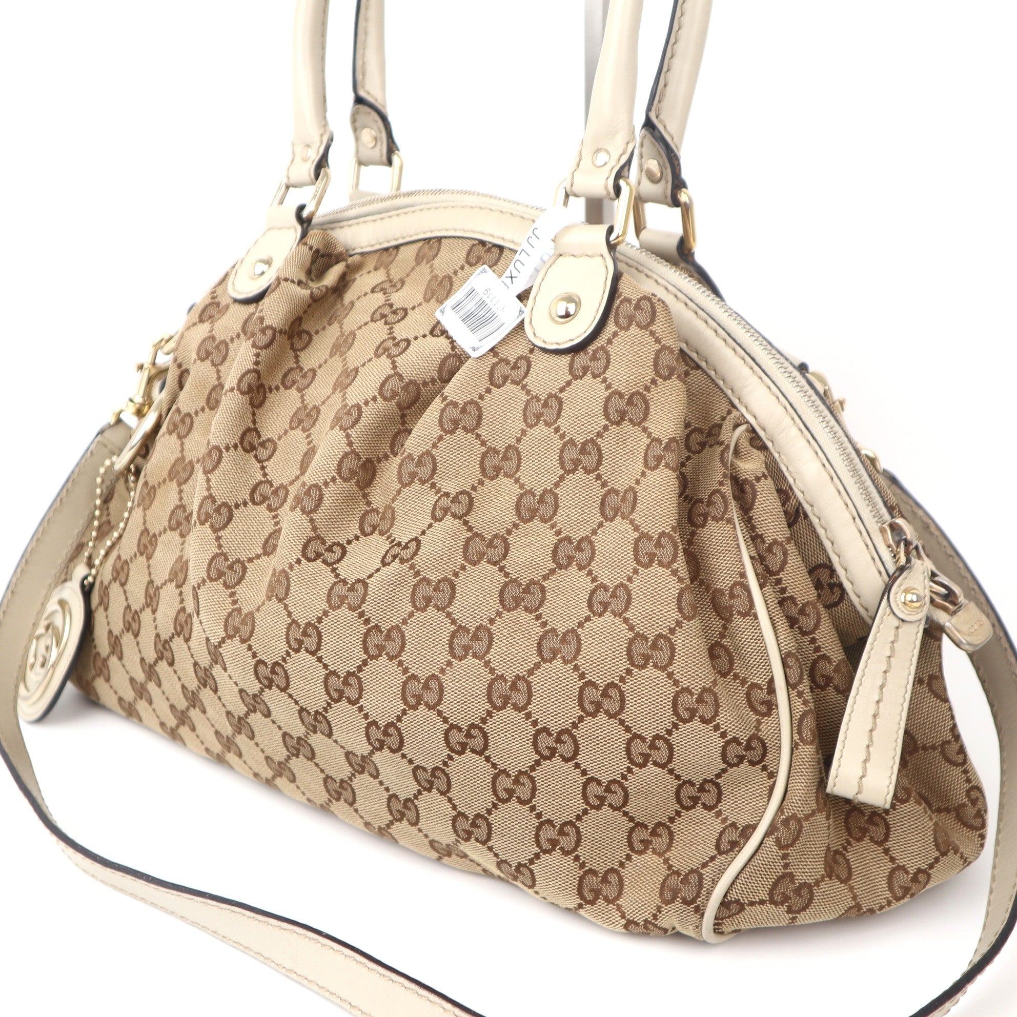 C1119 Gucci Monogram Canvas Sukey Dome Bag-Pre Owned