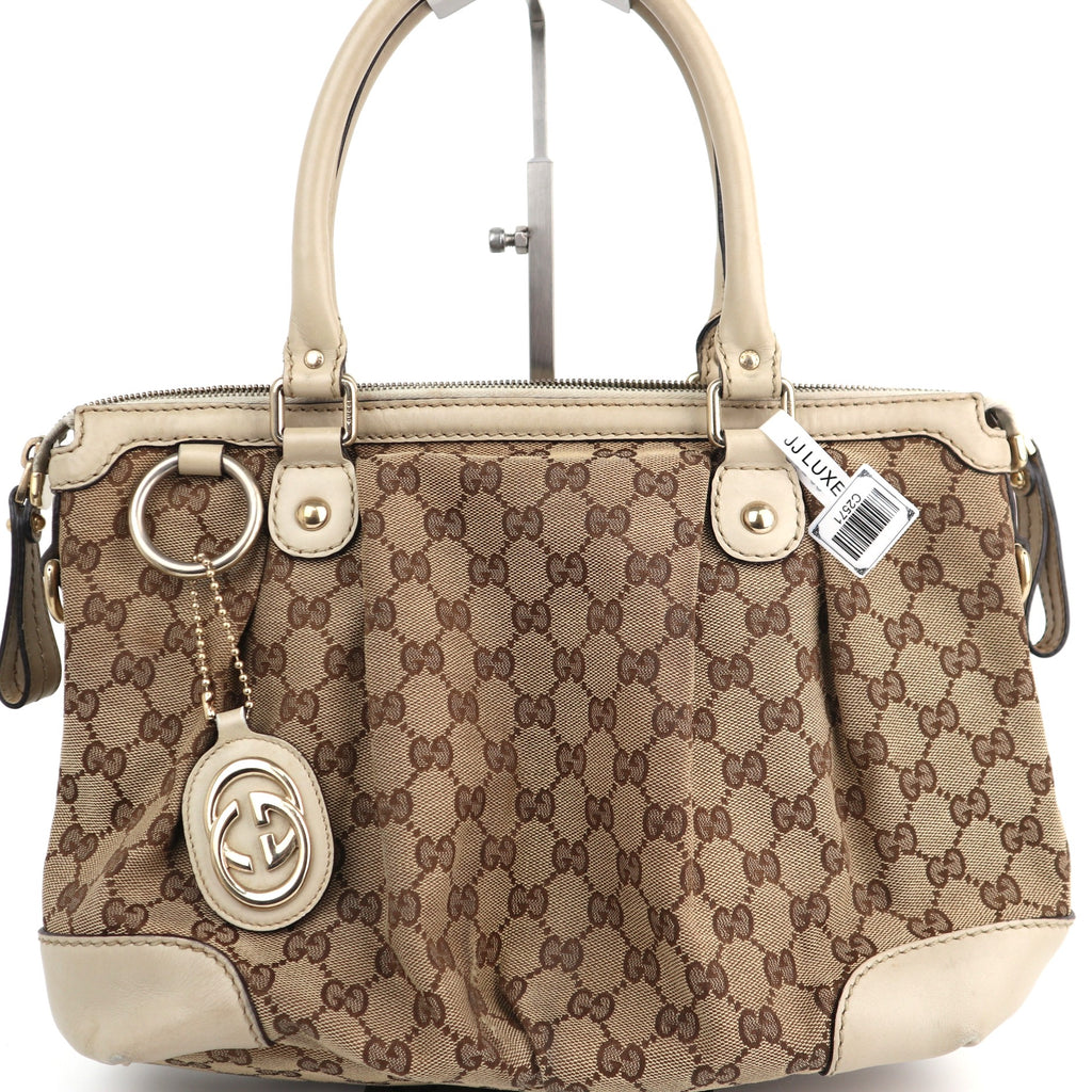 C2571 Gucci Shoulder Bag Sukey GG Canvas | Pre-Owned Very Good Brown Canvas GG