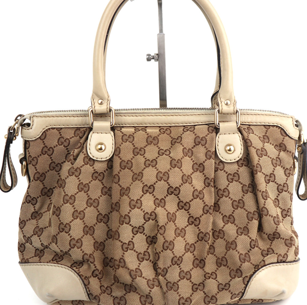 C2571 Gucci Shoulder Bag Sukey GG Canvas | Pre-Owned Very Good Brown Canvas GG