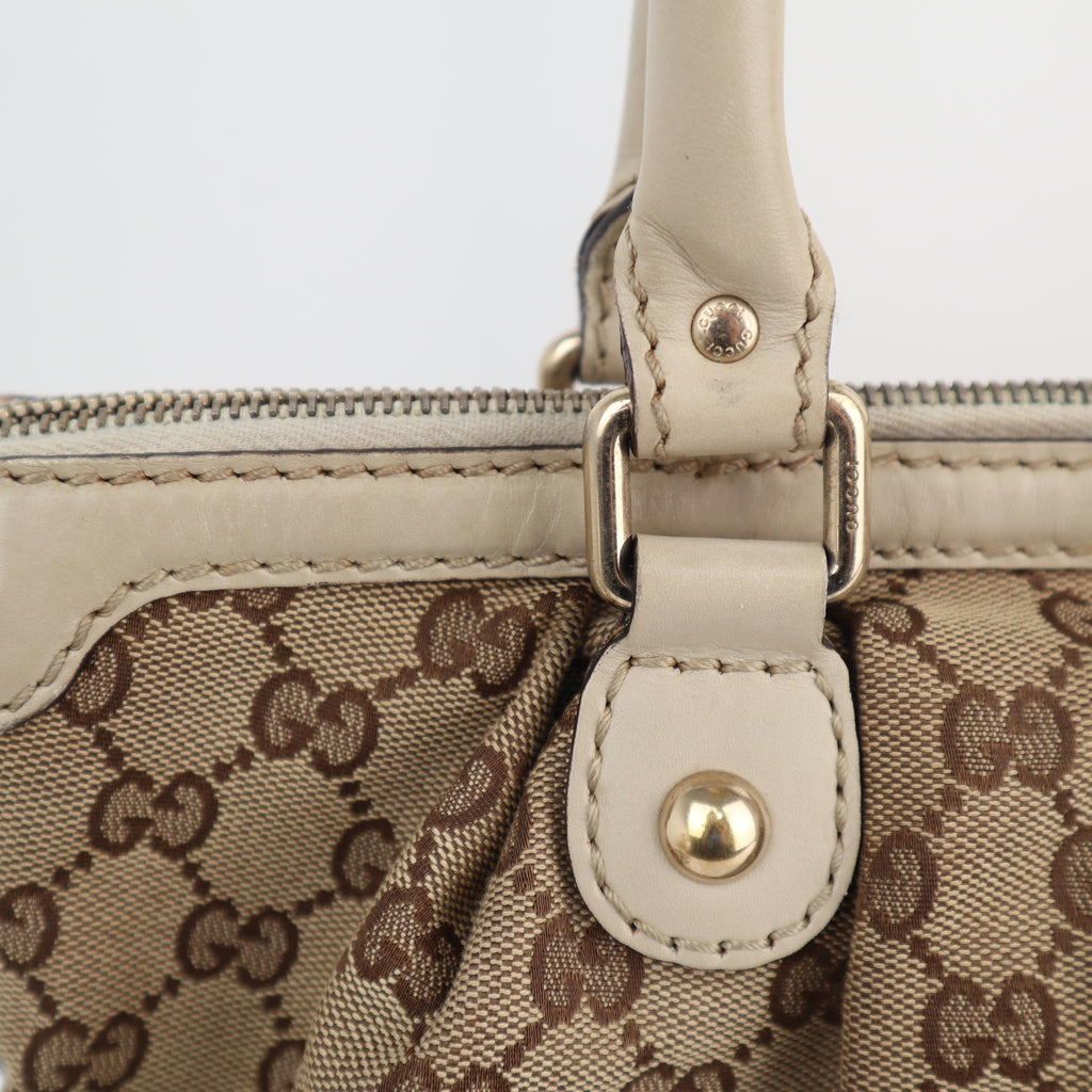 C2571 Gucci Shoulder Bag Sukey GG Canvas | Pre-Owned Very Good Brown Canvas GG