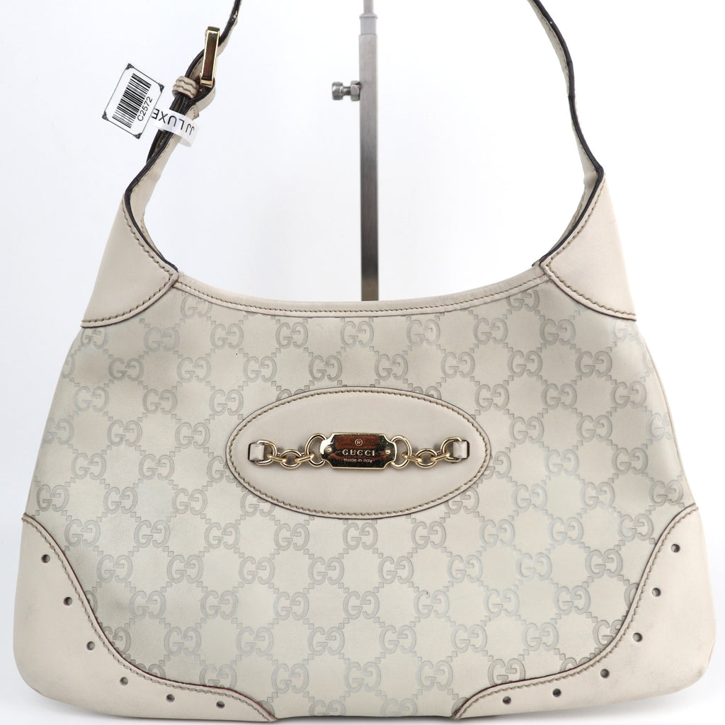C2572 Gucci Shoulder Bag Guccissima Punch Hobo | Pre-Owned Excellent Brown Leather
