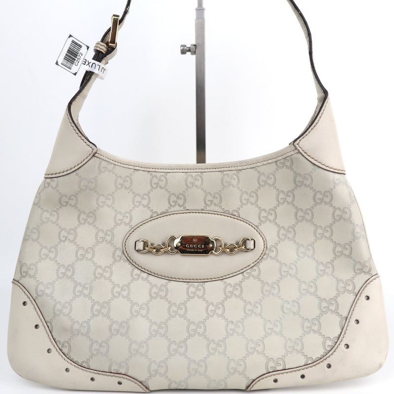 C2572# Gucci Shoulder Bag Guccissima Punch Hobo | Pre-Owned Excellent Brown Leather