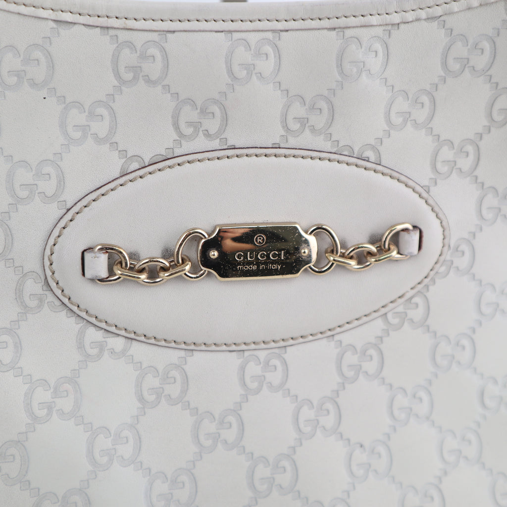 C2572 Gucci Shoulder Bag Guccissima Punch Hobo | Pre-Owned Excellent Brown Leather