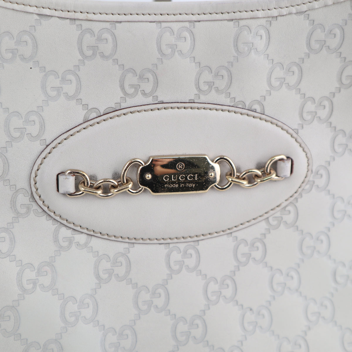 C2572 Gucci Shoulder Bag Guccissima Punch Hobo | Pre-Owned Excellent Brown Leather