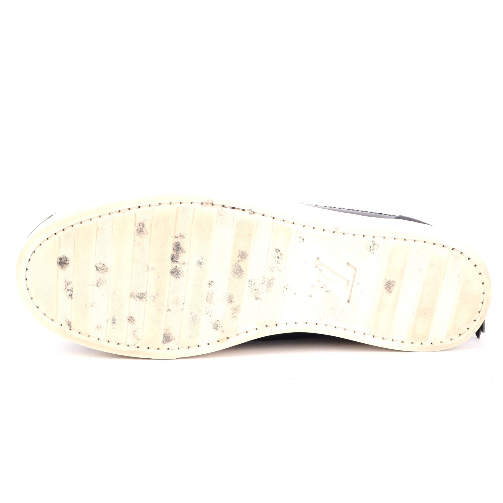 J1321 Louis Vuitton Blue Damier Printed Low-Top Sneakers with Suede Trim- Pre Owned