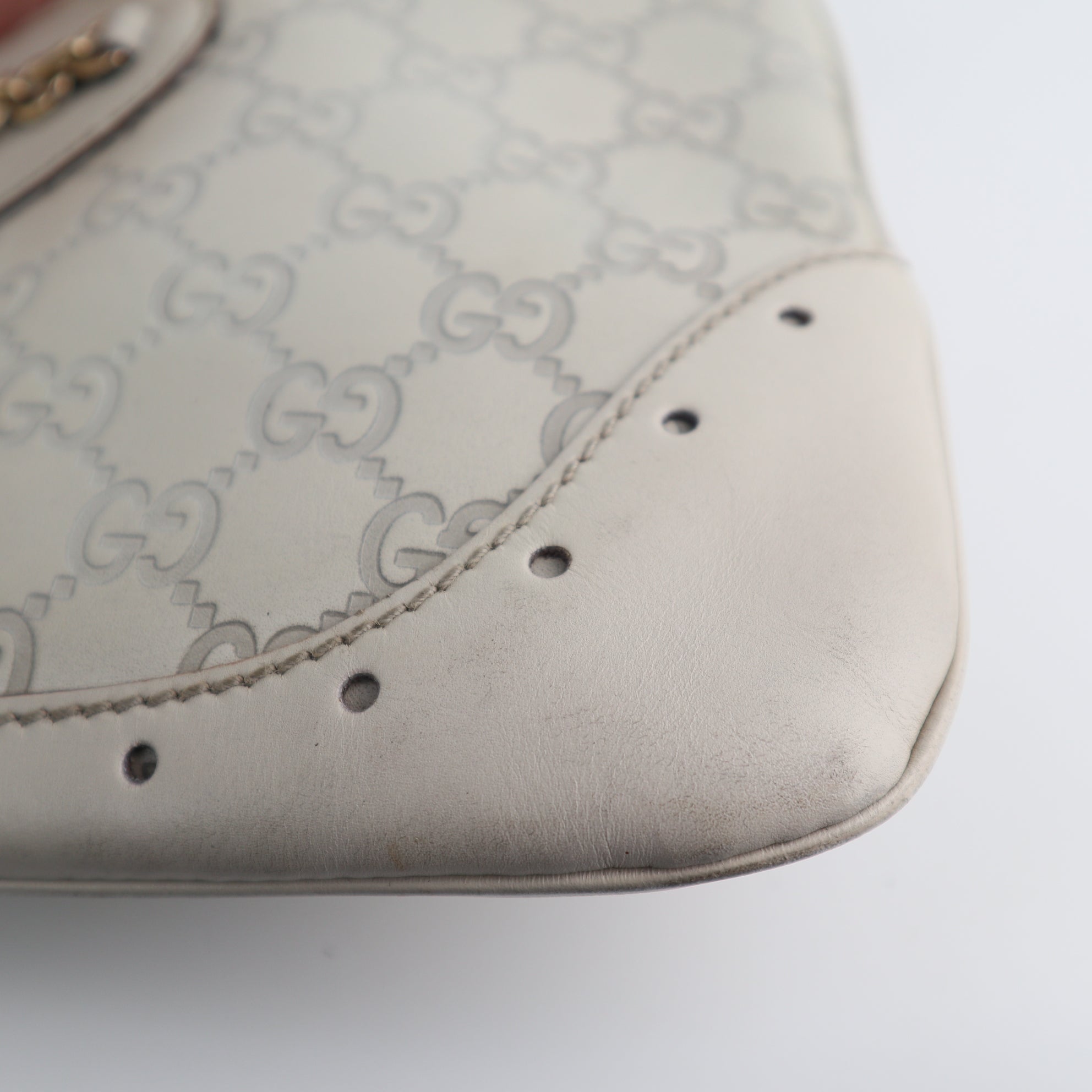 C2572 Gucci Shoulder Bag Guccissima Punch Hobo | Pre-Owned Excellent Brown Leather