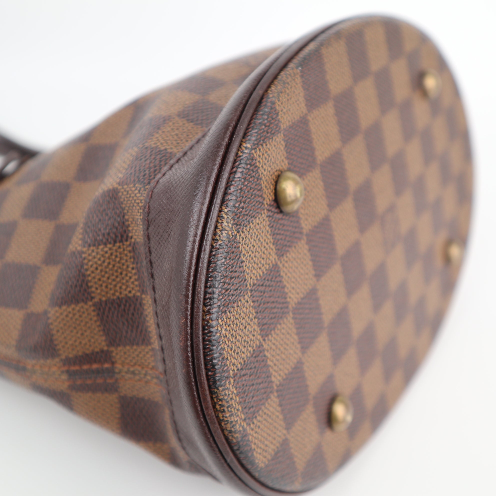 Louis Vuitton Damier Ebene Petit Bucket Shoulder Bag C1709R | Pre-Owned Excellent Brown Damier Ebene Canvas