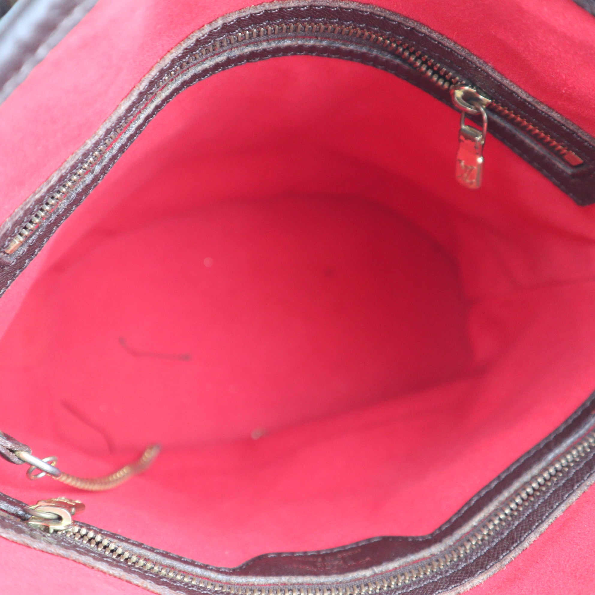 Louis Vuitton Damier Ebene Petit Bucket Shoulder Bag C1709R | Pre-Owned Excellent Brown Damier Ebene Canvas