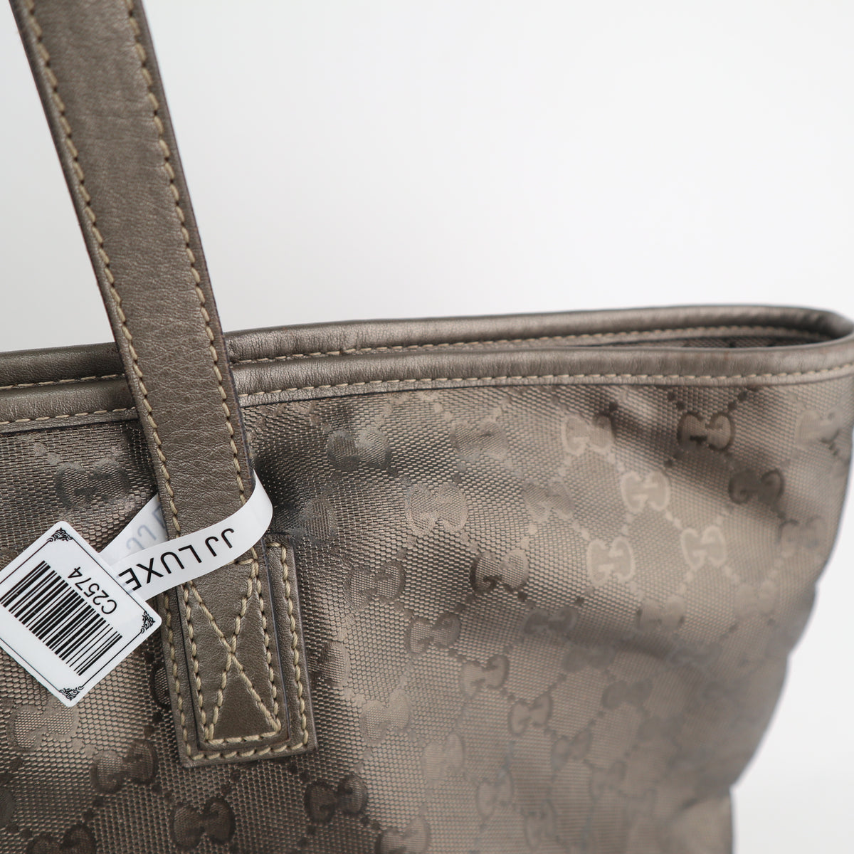 C2574 Gucci Tote Bag GG Imprimé Joy Large Tote | Pre-Owned Excellent Brown Canvas GG
