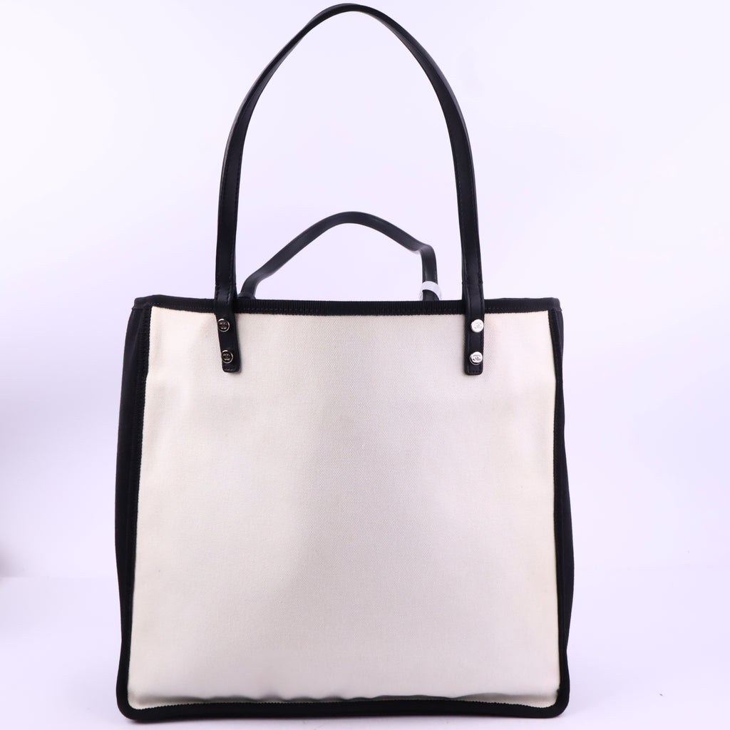 J2898 Chanel Tote Bag Canvas Fabric "Ladies First" Whistle | Pre-Owned Canvas fabric