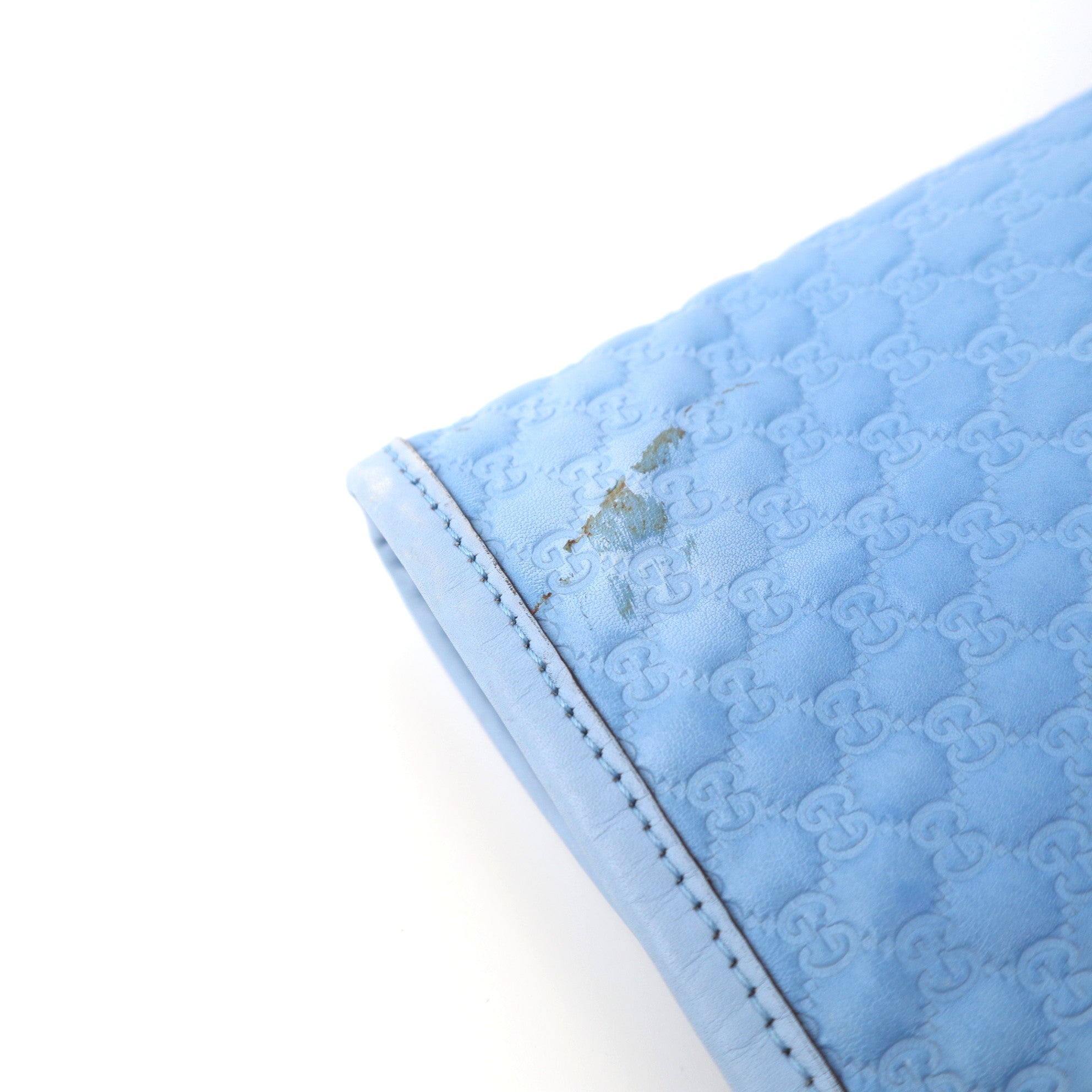 C1122 Gucci  Microguccissima Top Handle Tote Sky Blue-Pre Owned