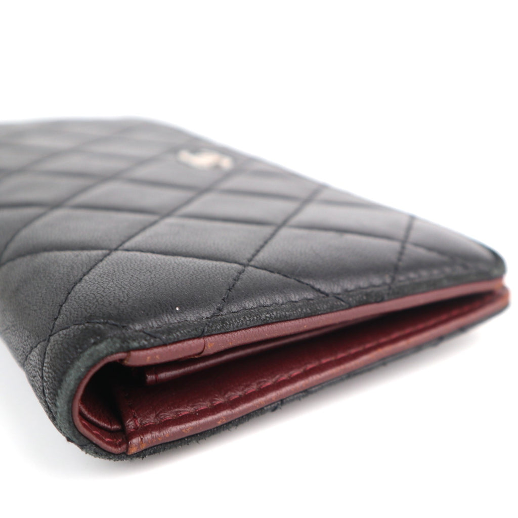 C2575 Chanel Wallet Black Quilted Lambskin Classic Long Wallet | Pre-Owned Very Good Black Leather Quilted