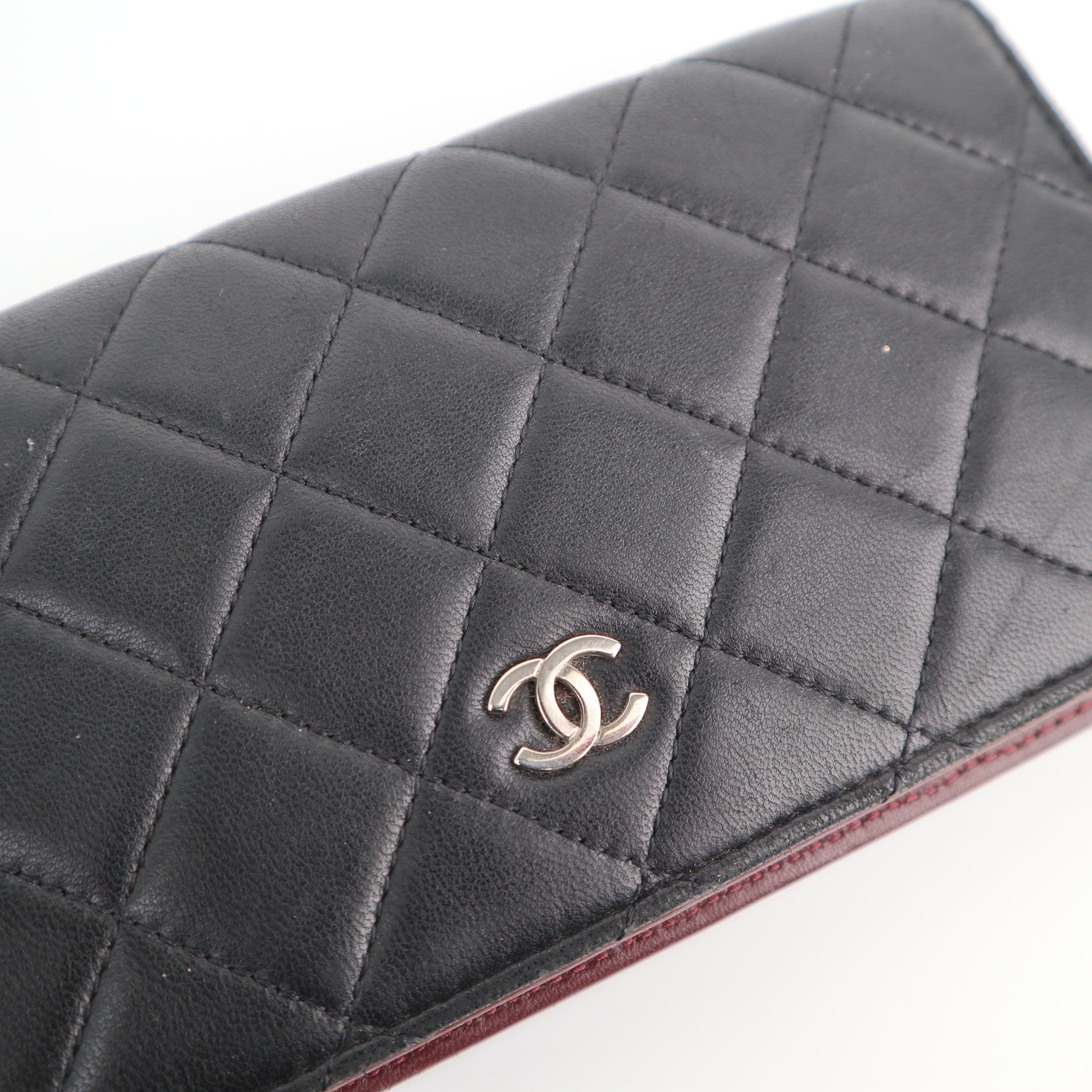 C2575 Chanel Wallet Black Quilted Lambskin Classic Long Wallet | Pre-Owned Very Good Black Leather Quilted