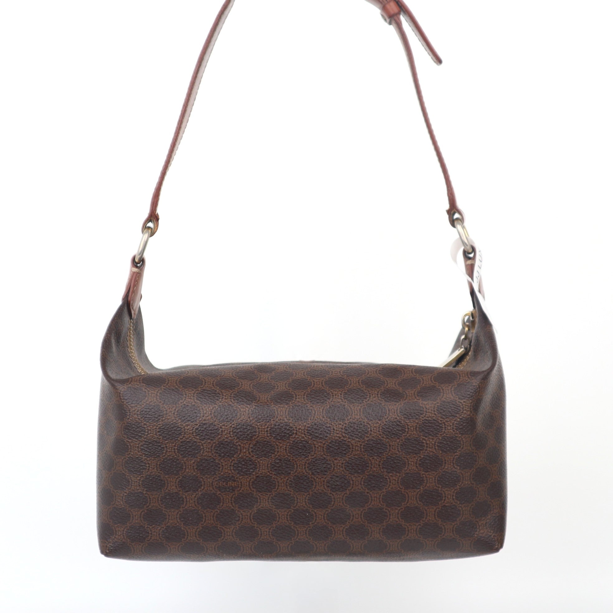 C1123 Céline Macadam Canvas Hand Bag PVC Leather-Pre Owned