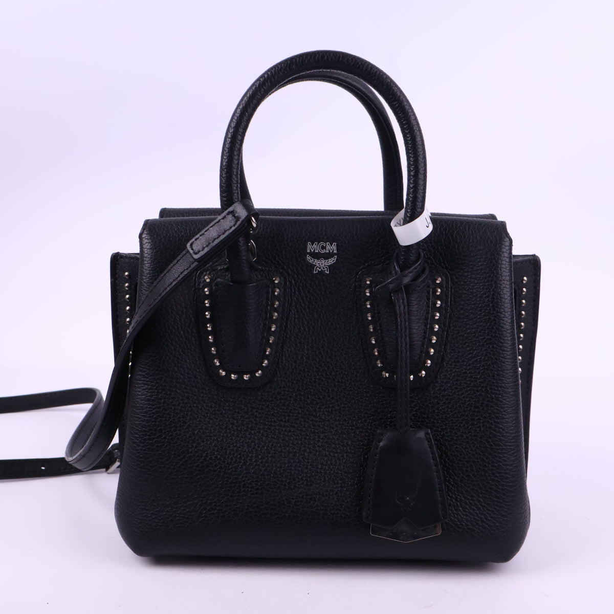 J3748 MCM Shoulder Bag Mini Leather Tote bag | Pre-Owned Like New Leather