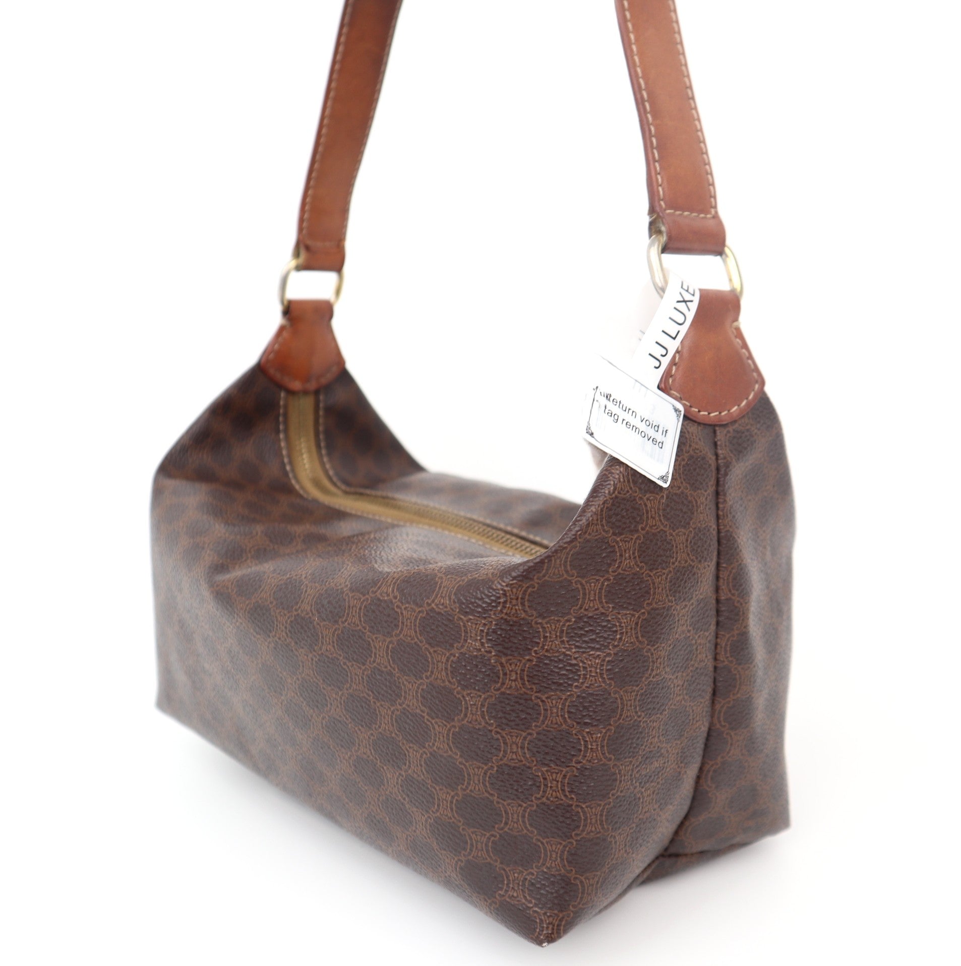 C1123 Céline Macadam Canvas Hand Bag PVC Leather-Pre Owned