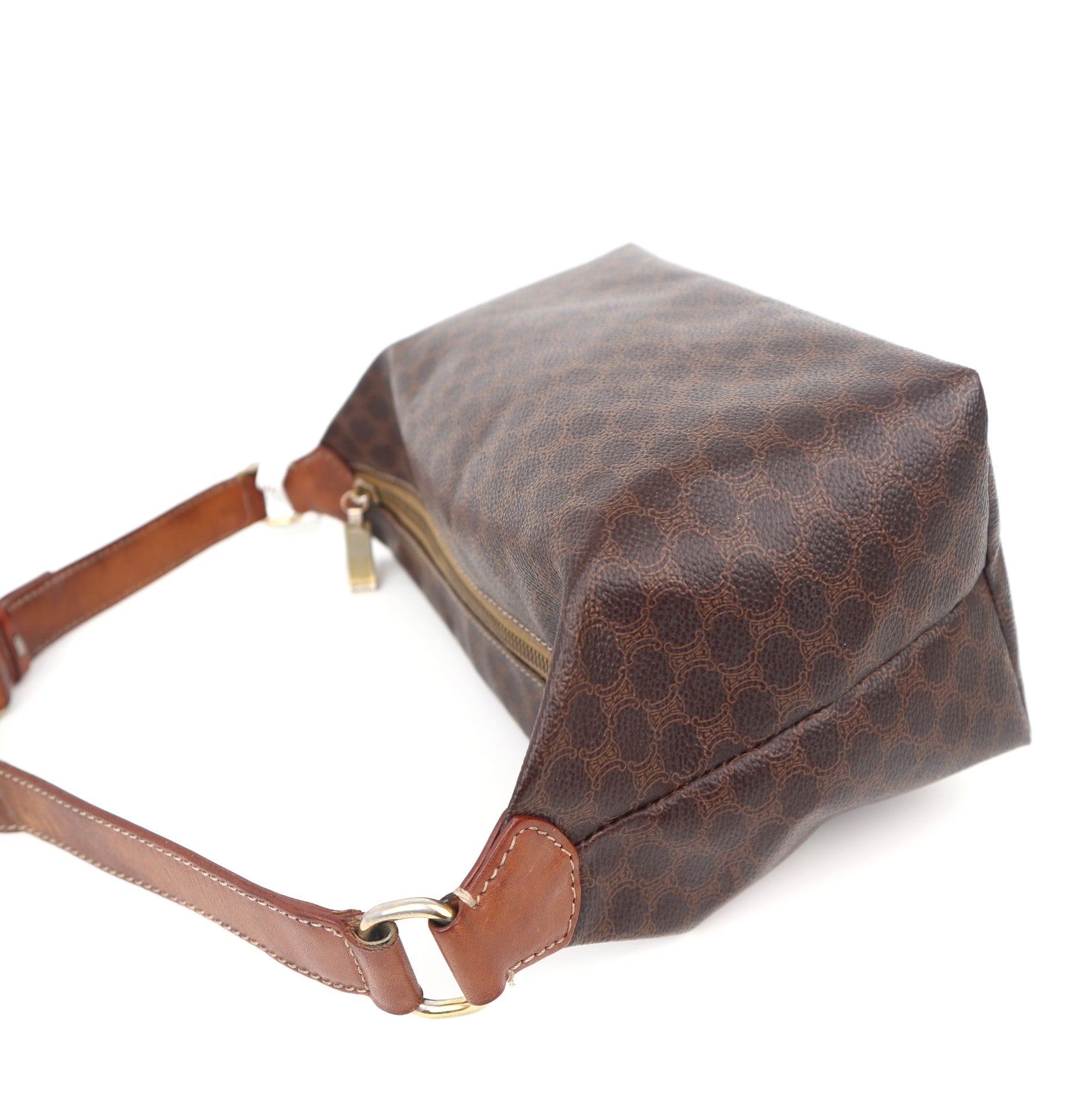 C1123 Céline Macadam Canvas Hand Bag PVC Leather-Pre Owned