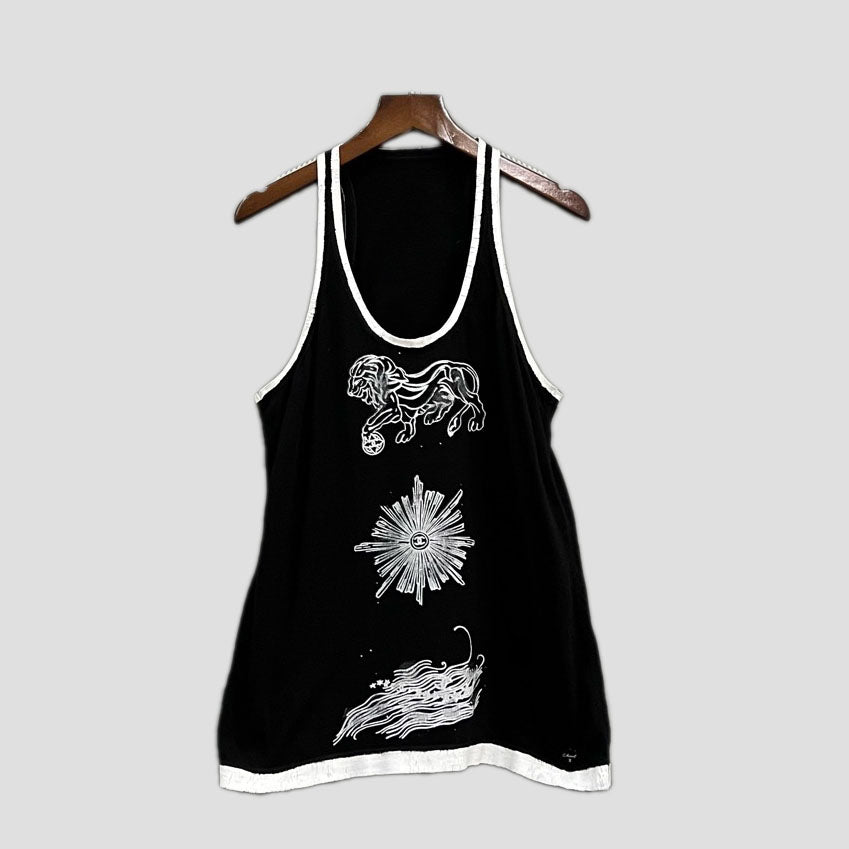CHANEL Black Printed Tank Top- 95% new