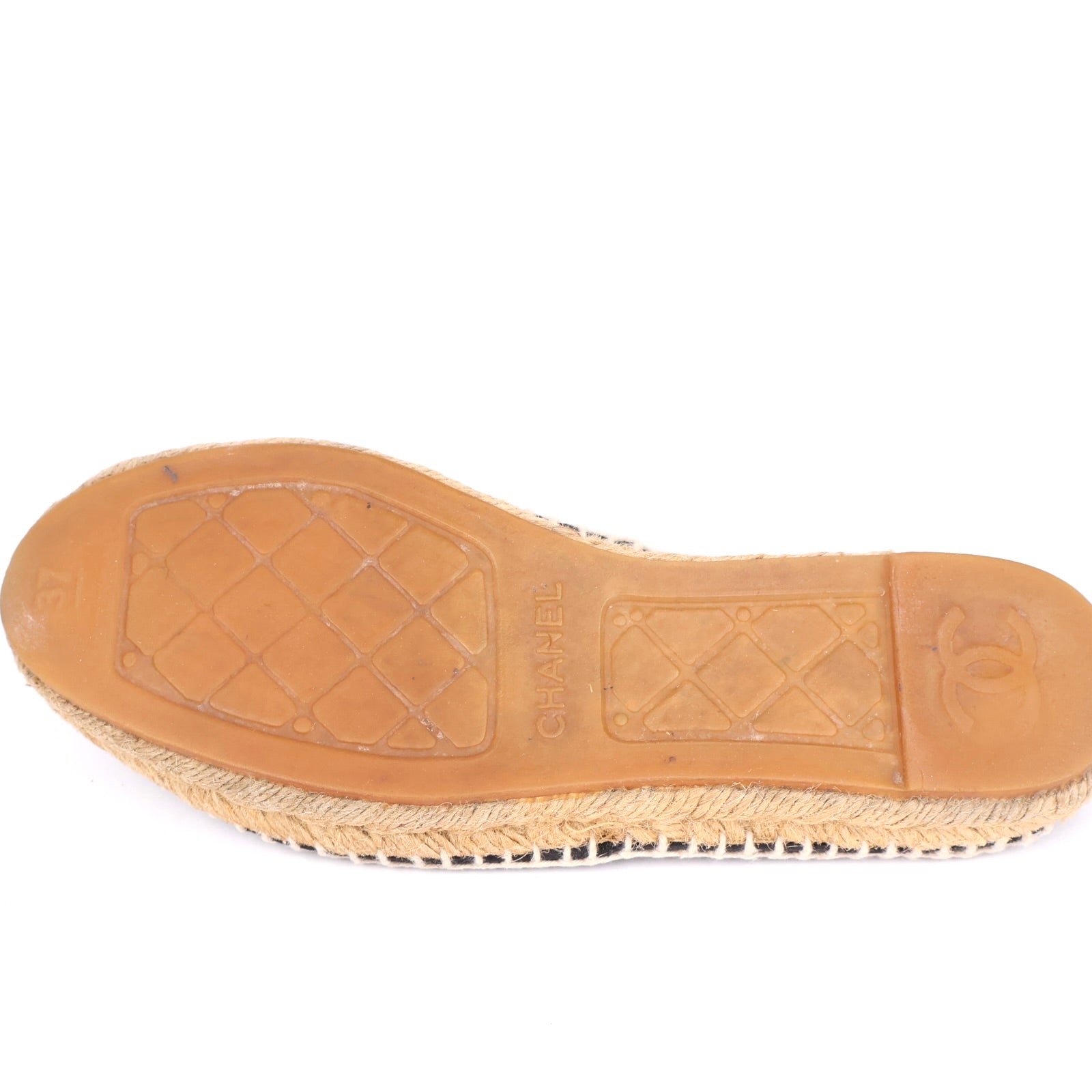 J1330 CHANEL Black Canvas CC Logo Espadrilles EU37/UK4- Pre Owned