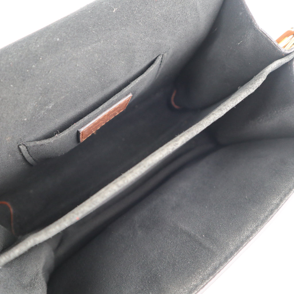 C2579 Louis Vuitton Top Handle Bag Dauphine Mini Monogram Reverse | Pre-Owned Very Good Brown Canvas Monogram Reverse